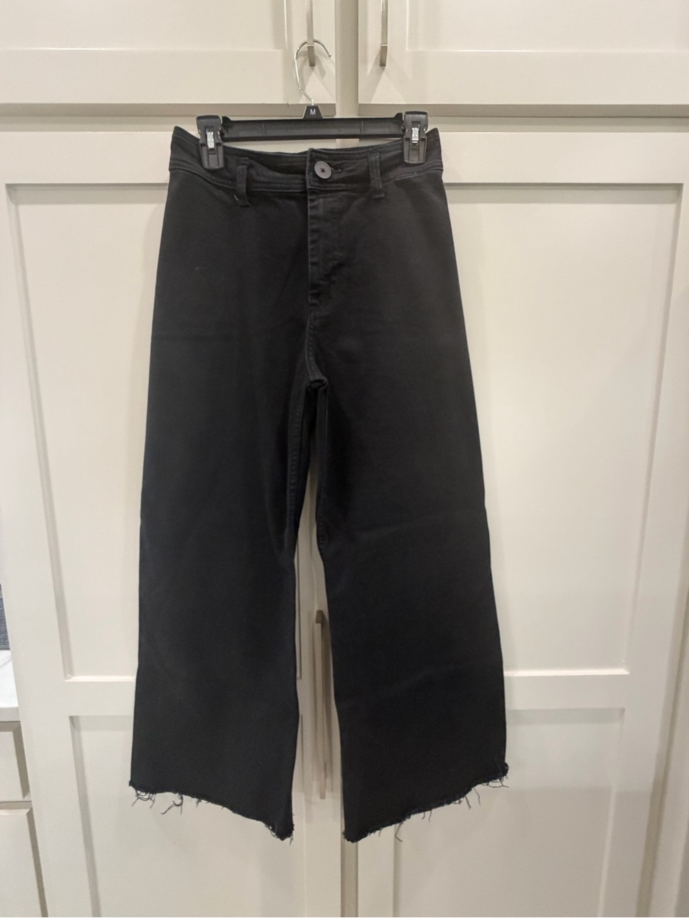 Zara Black Wide-Leg High-Rise Jeans
